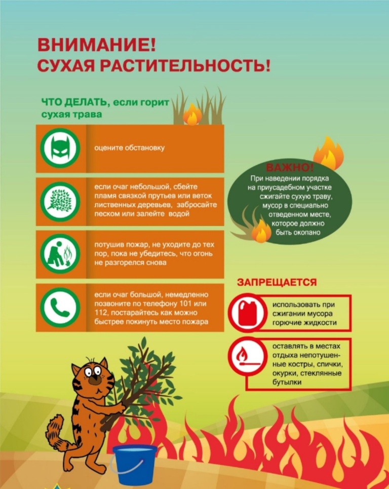 Внимание! Сухая растительность!